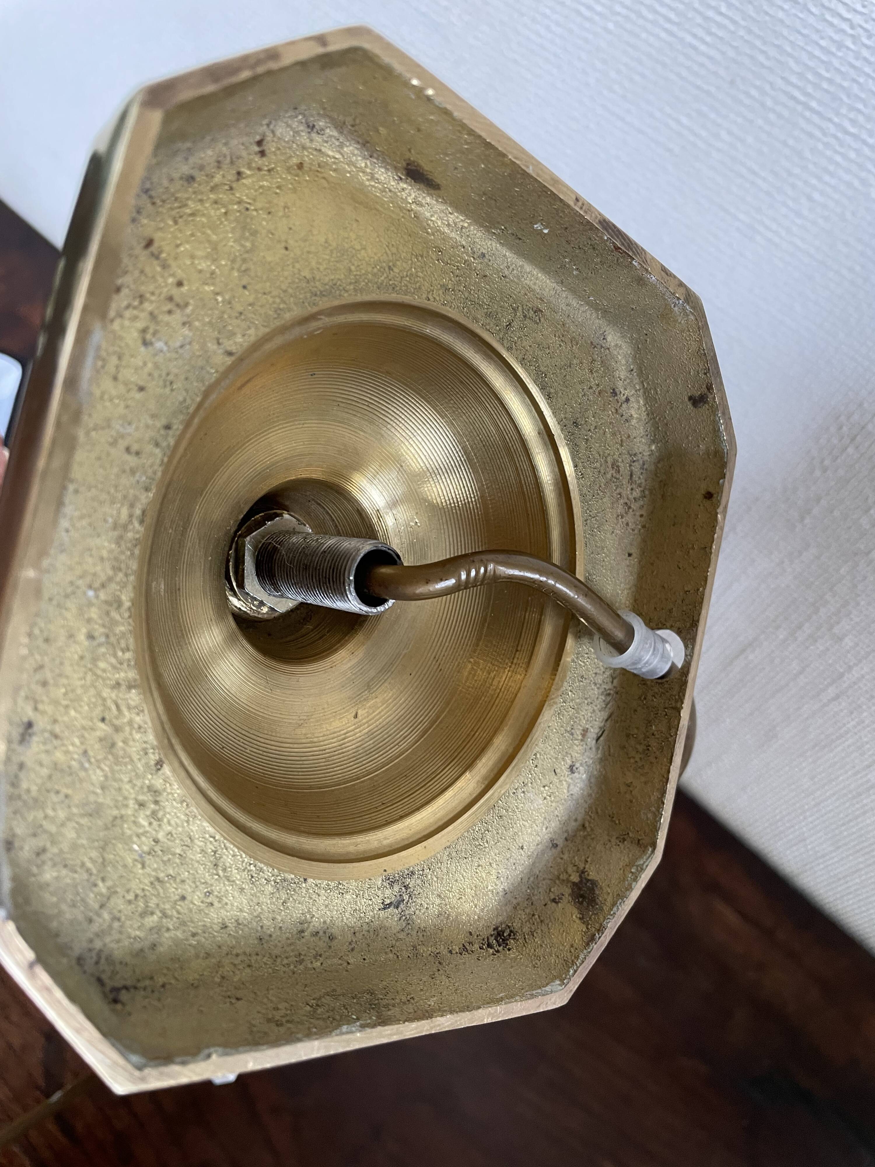 Golden brass lamp