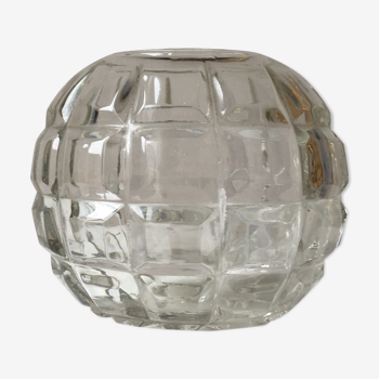 Worked art deco glass vase