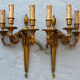 Paires d’appliques bronze Louis XVI Lucien Gau