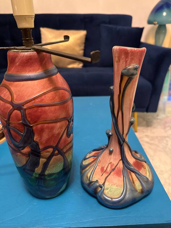 Pied de Lampe, plus vase oignon, Miichele Luzoro