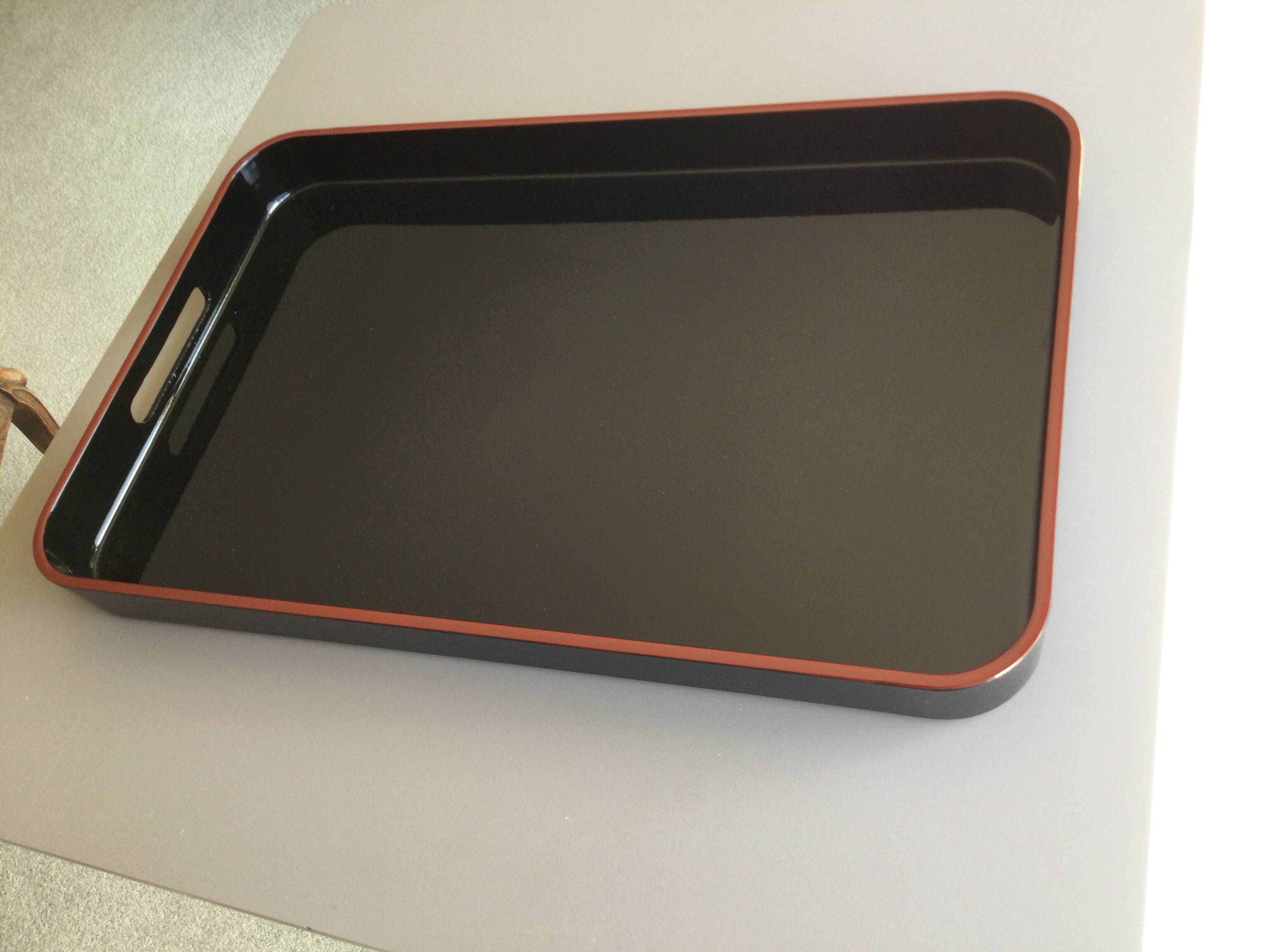 Lacquered wooden tray