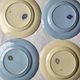 Plates x 4 English plates Brown Westhead Moore & Cie, Pomona decor, 1872. Rare.