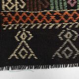 7x10 Green & Burgundy Handmade Wool Kilim Rug, 220x296Cm