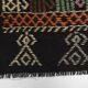Tapis kilim en laine fait main vert et bordeaux 7x10, 220x296 cm