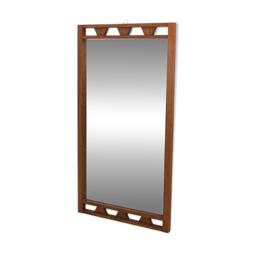 Scandinavian teak mirror, Sweden 1960, 72 x 38cm