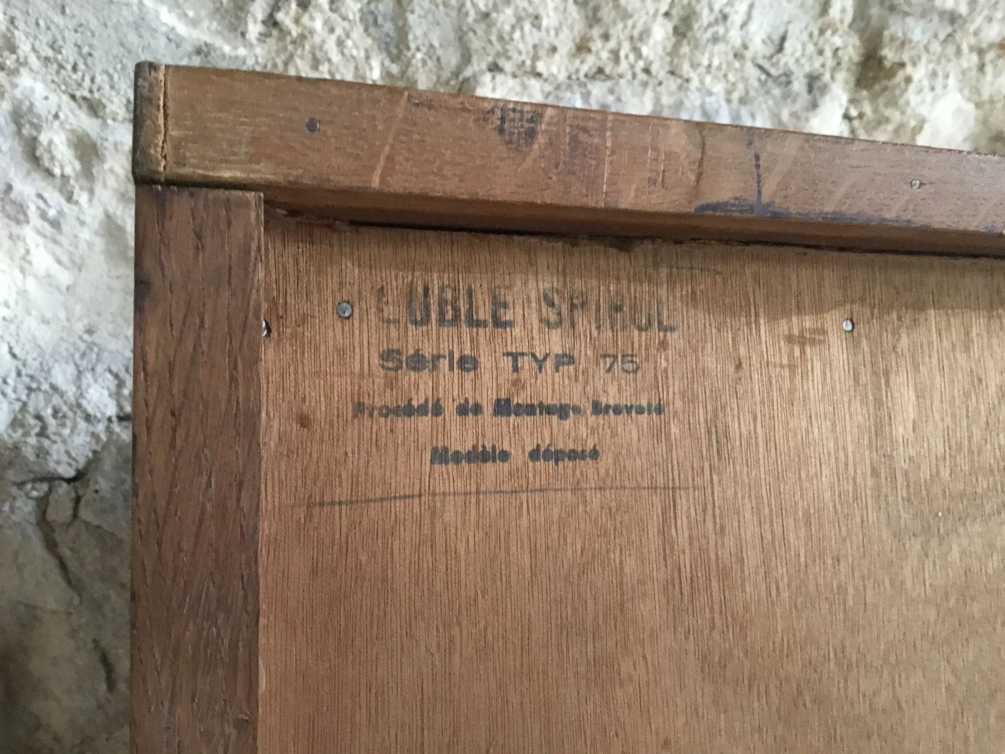 Large Spirol curtain binder - light oak - vintage - 1960