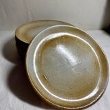 7 assiettes à dessert vintage en grès