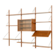 Danish vintage teak wall unit attributed to Preben Sorensen, 1960s