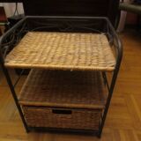 Rattan bedside table