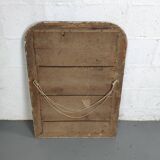 Mirror Louis-Philippe black wood and silver carved