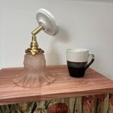 Gold and pink wall light