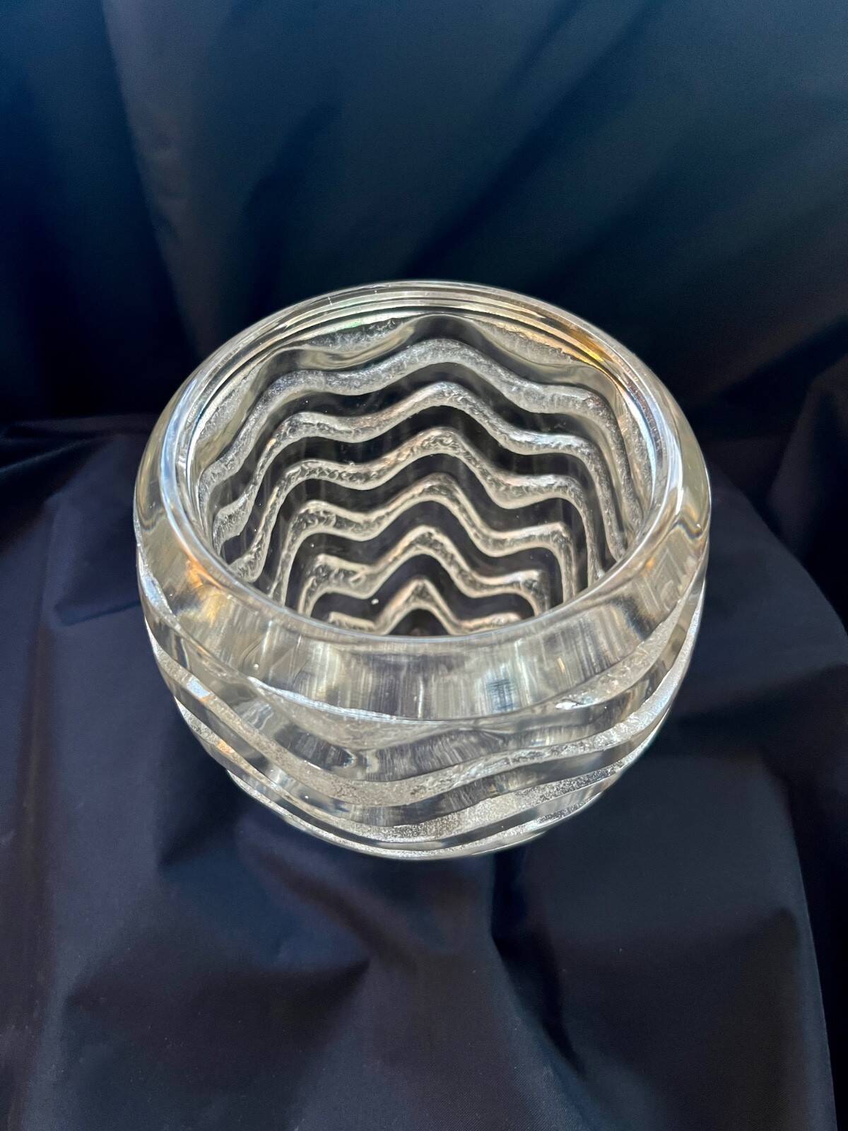 Lalique, vase "Meanders", glass, 1934, signed R.LALIQUE