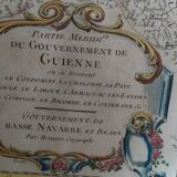 Carte ancienne de Guyenne par de Vaugondy vers 1753