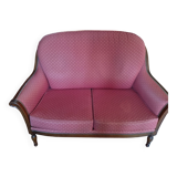 Small 2-seater upholstered sofa