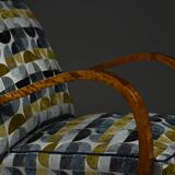 Modernist armchair from the 1930s/40s – Birchwood, original springs, fully