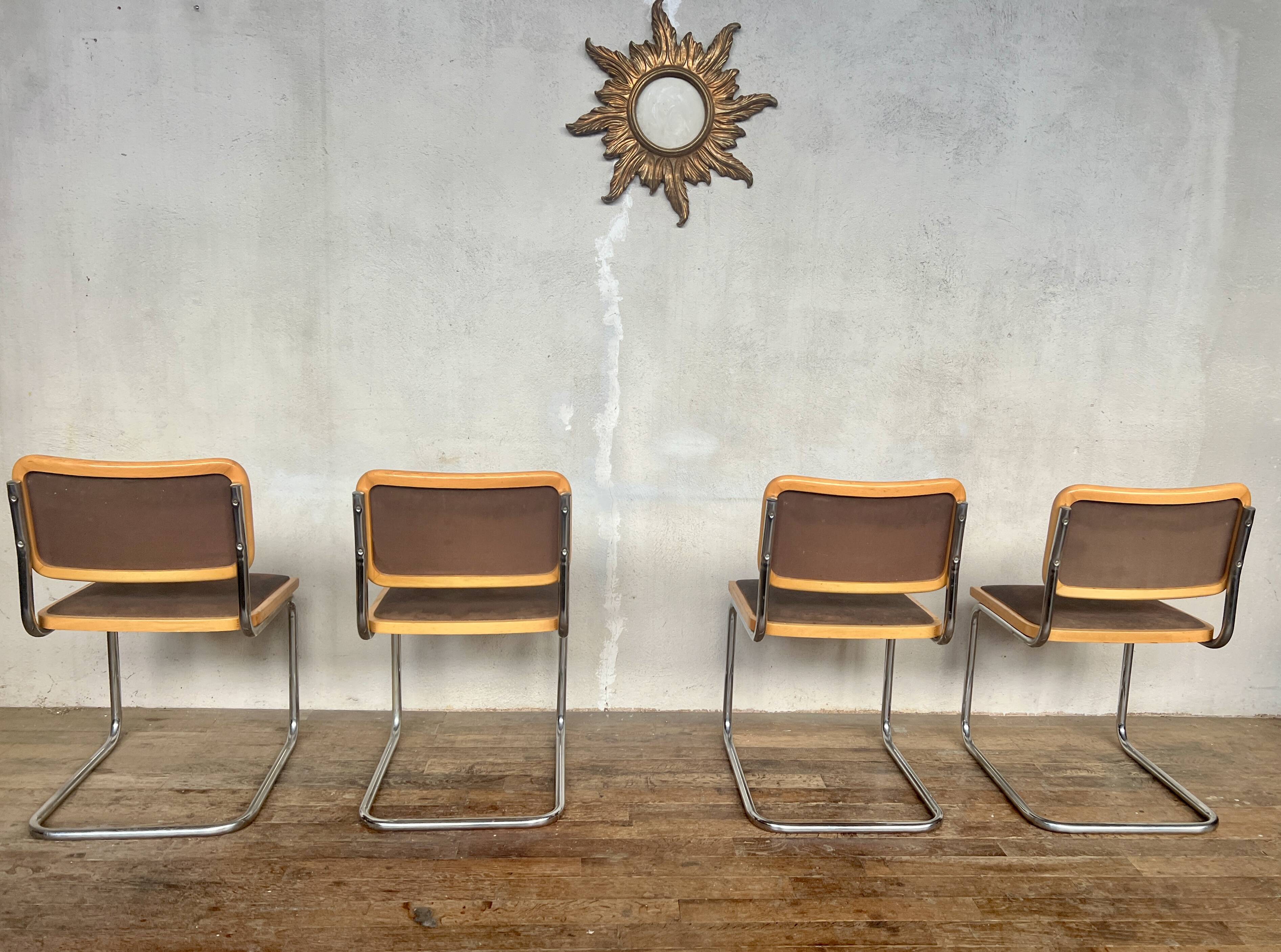 Série de 4 chaises Marcel Breuer Made in ITALY