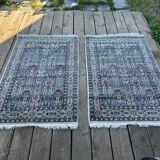 Pair of Persian rugs in wool and silk