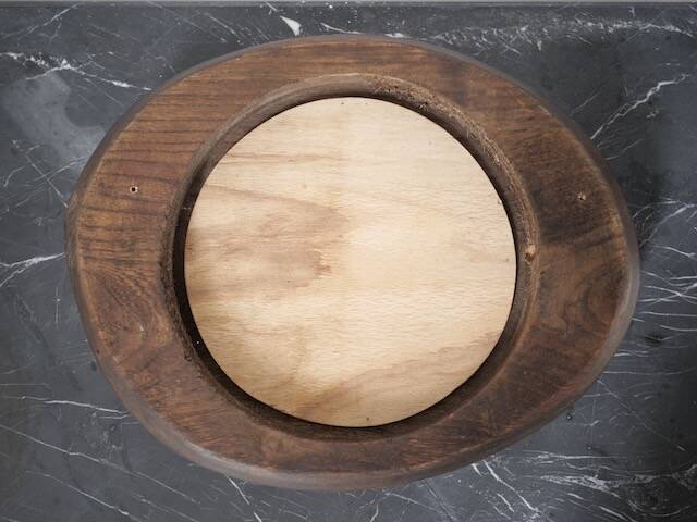 Free-form wooden mirror 1960