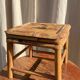 Tabouret bambou /osier vintage