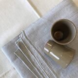 Ancient hemp harvest tablecloth tinted with sage