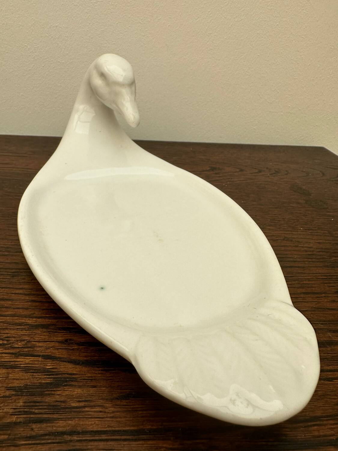 Vintage white porcelain foie gras dish