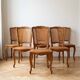 Set of 6 Louis XV chairs in wood and caning.