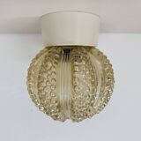 Vintage glass bubble ceiling lamp , 1970s
