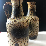 Set of 2 Bay Keramik fat lava vases