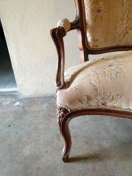 Louis XV style sofa bench in molded and carved wood - nineteenth century