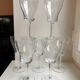Set of 7 wine glasses, crystal water engraved 50-60s