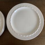 Set of 8 Festons flat plates by Pierre Motton for Gien 1970