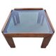 MCM coffee table in walnut and smoked glass by Afra and Tobia Scarpa, 1960s