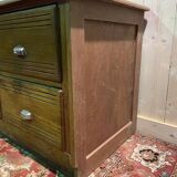 Meuble de métier en chêne à tiroirs
