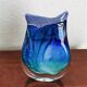 Vase en verre soufflé par JL Gambier