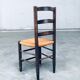 French Provincial Design Rush Dining Chairs, 1940s, Set of 8