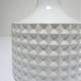 White porcelain lamp foot design geometric decoration 70s