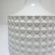 White porcelain lamp foot design geometric decoration 70s