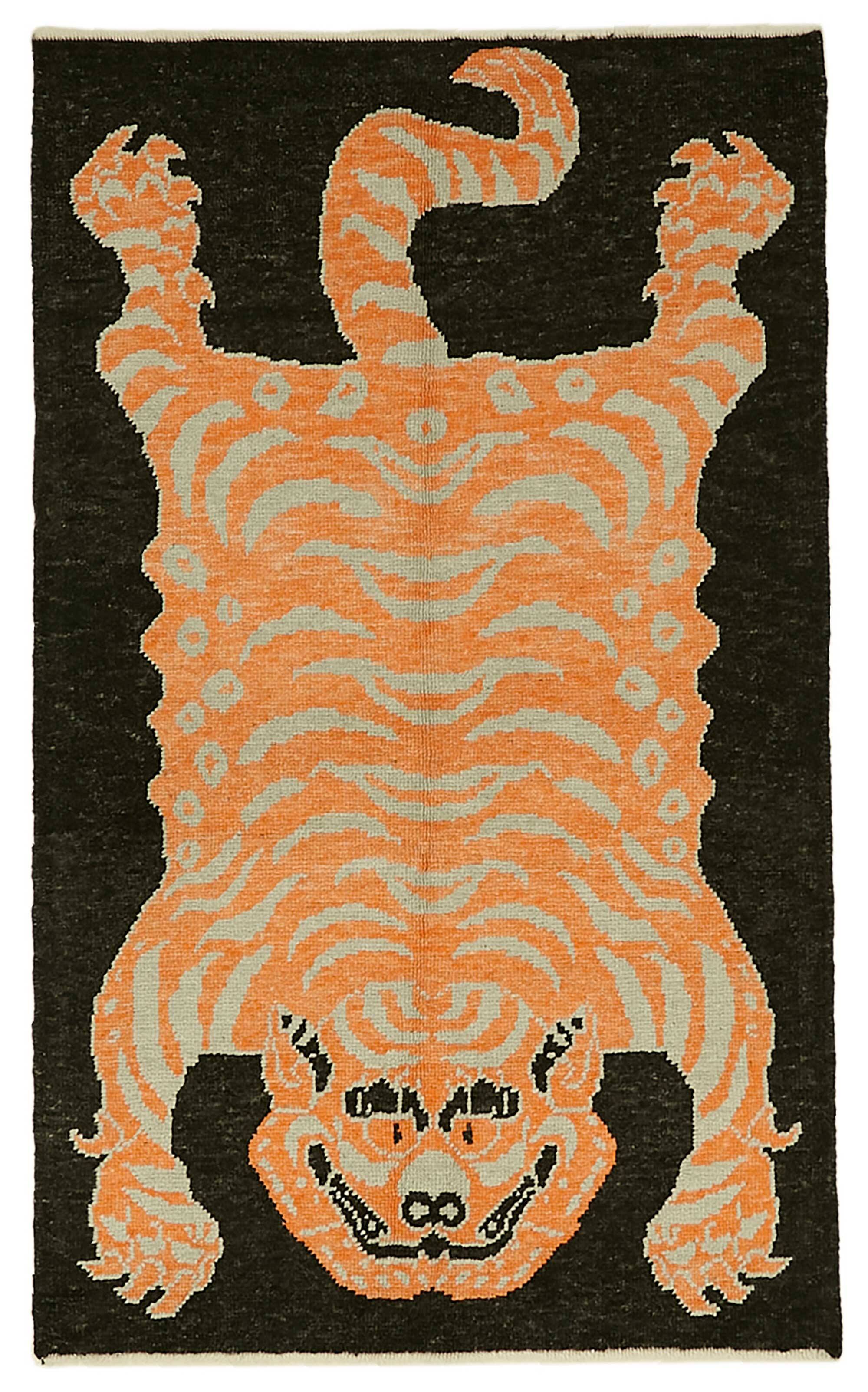 Turkish Handknotted Wool Tiger Rug  130 cm x 208 cm