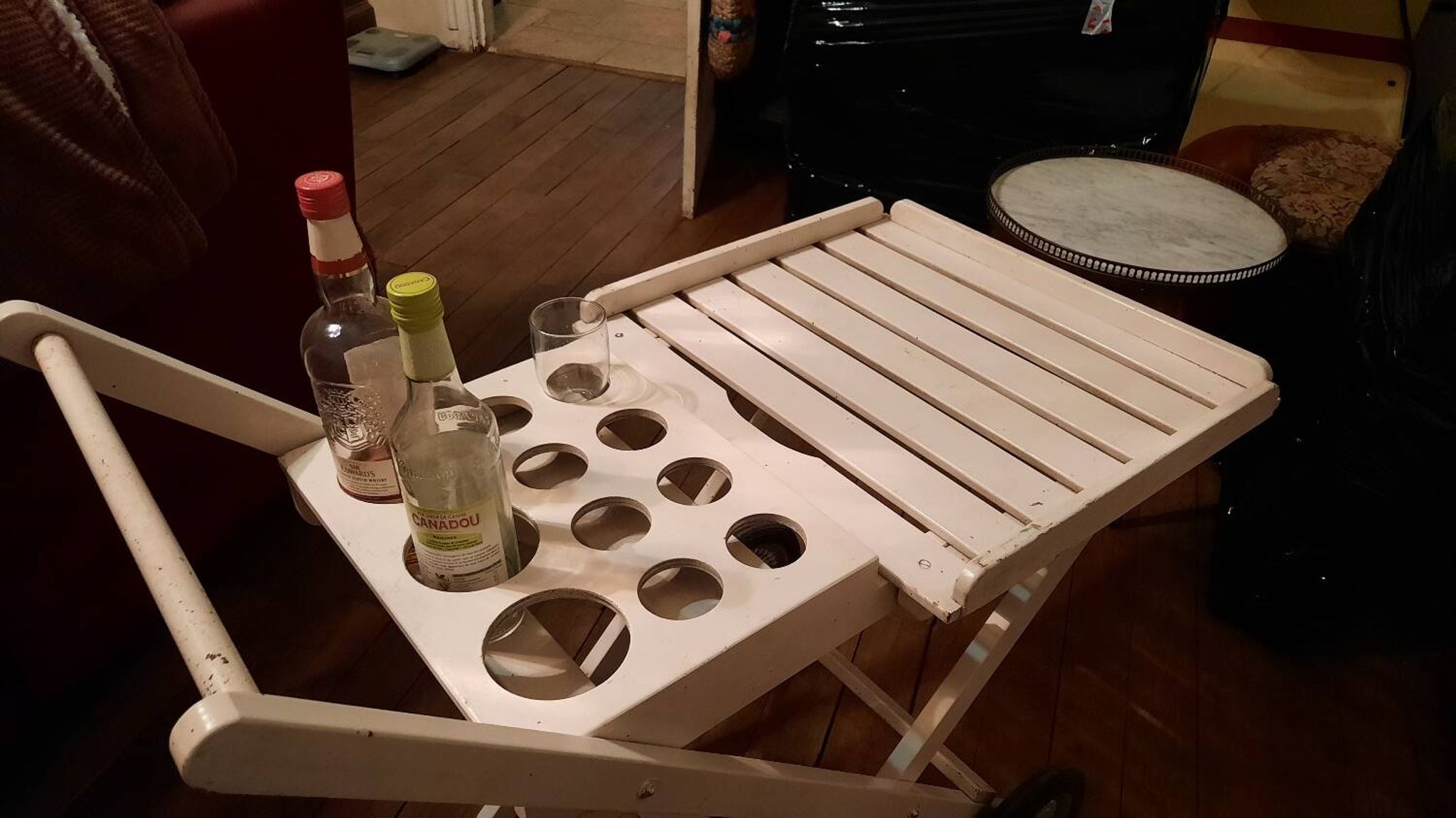 Desserte à roulette de jardin