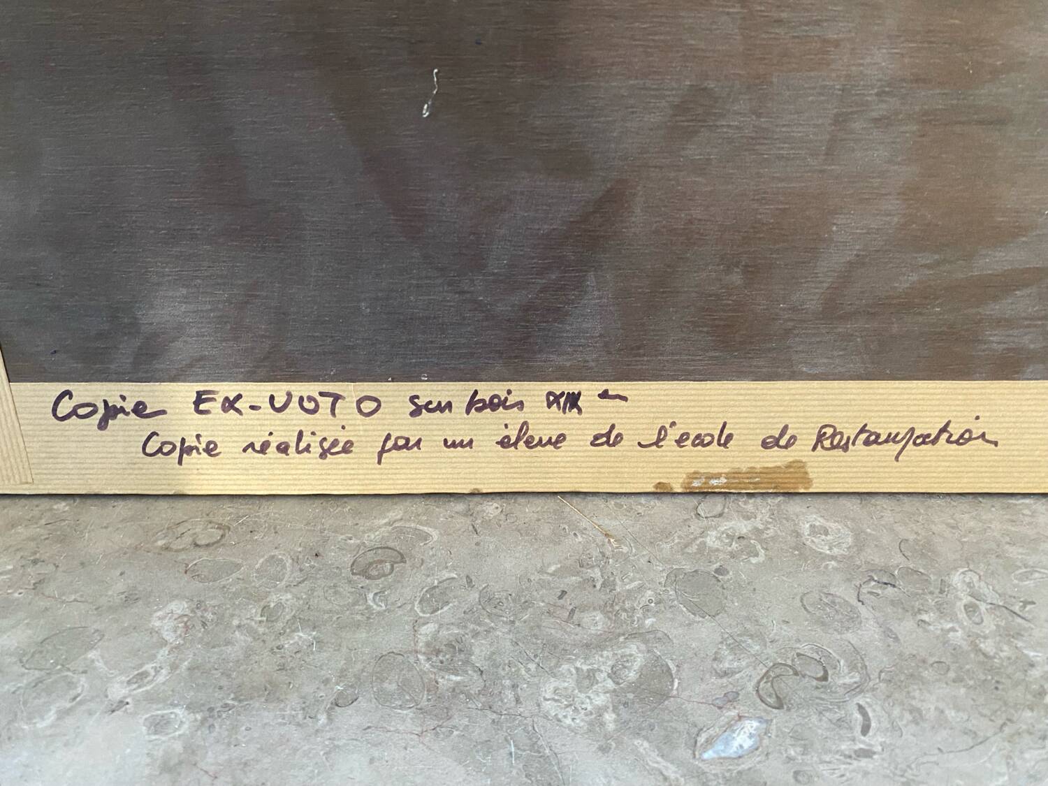 Ex-voto on wood, 20th century