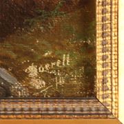 Old painting signed Ernst Gustav Doerell, landscape, 19th century.