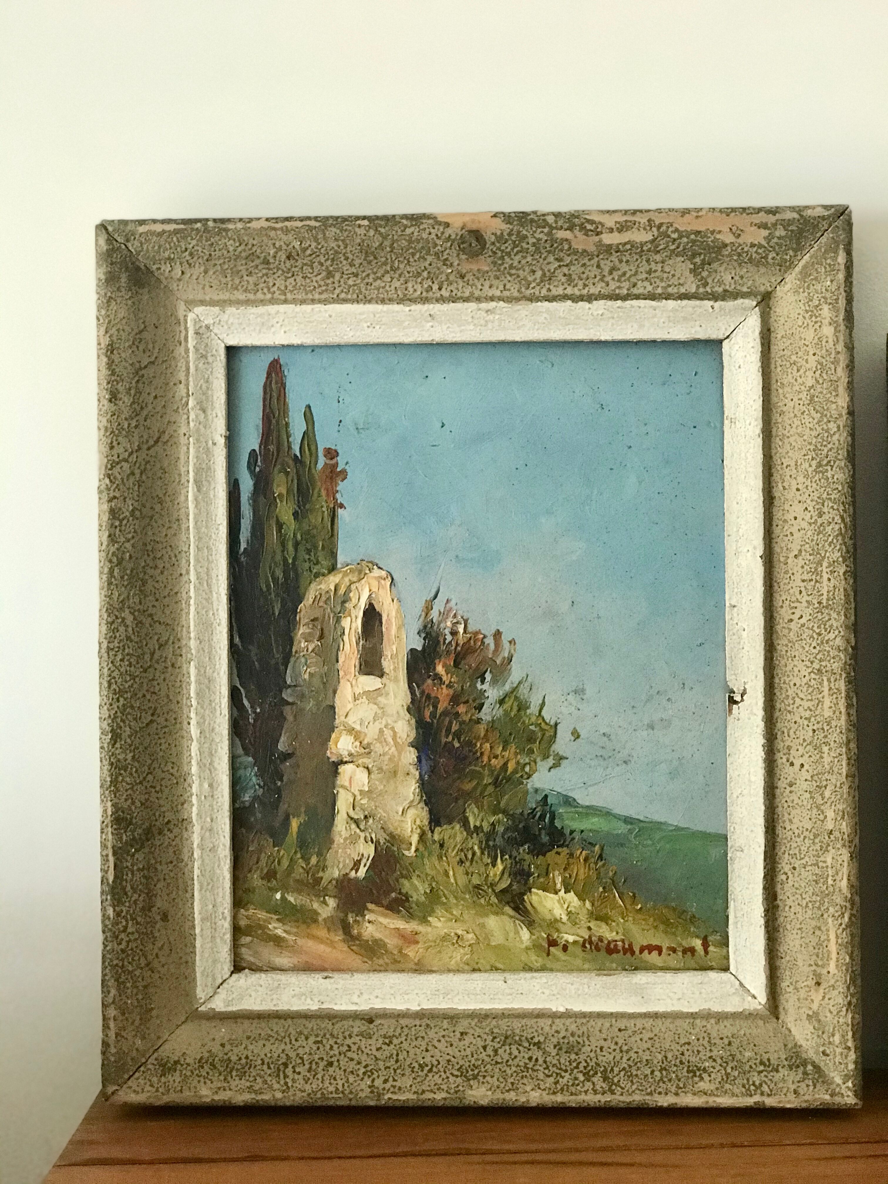 Paire de peintures anciennes