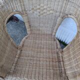 Pair of rattan armchairs