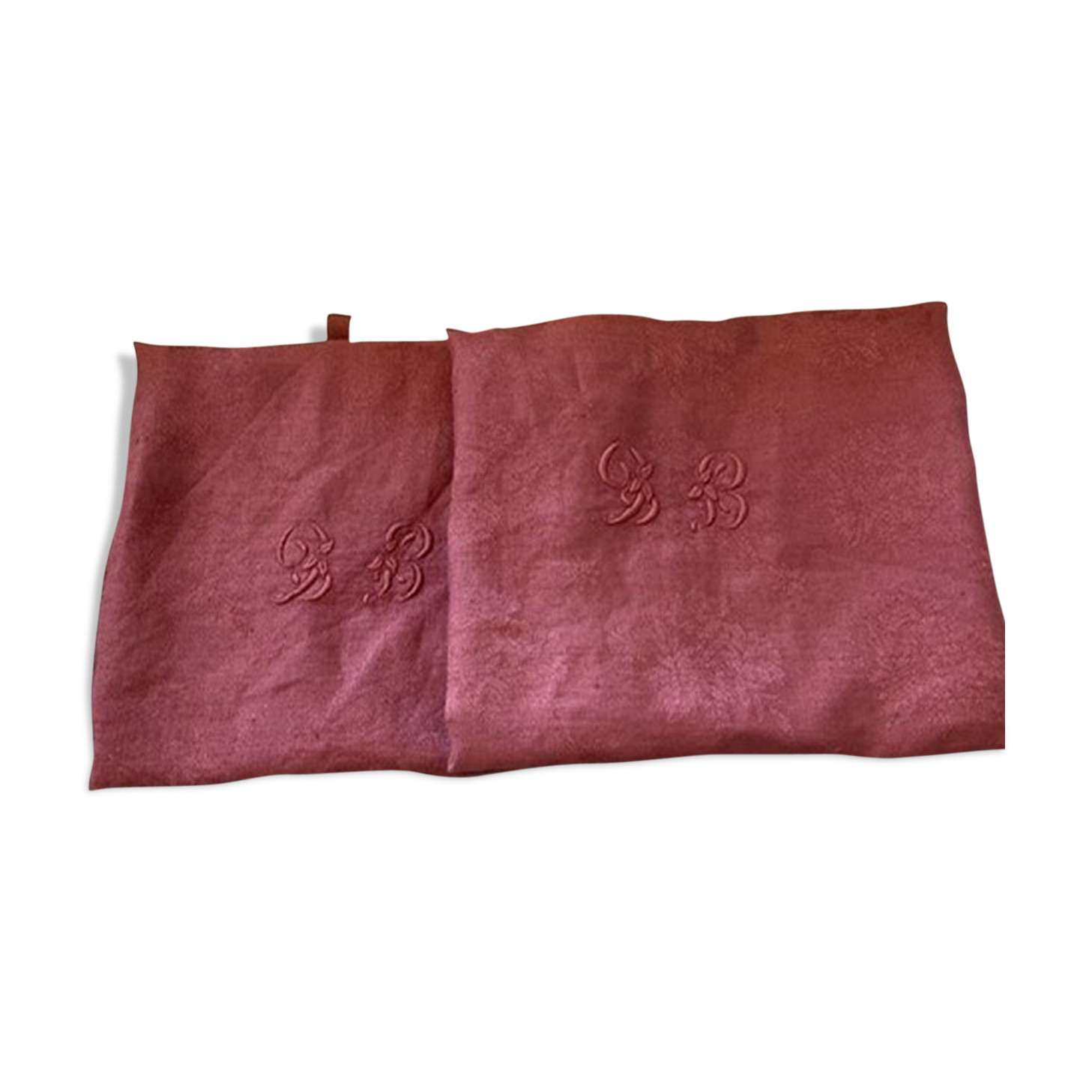 Towel in old fabric "terracotta"