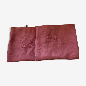 Towel in old fabric "terracotta"