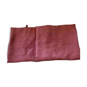 Towel in old fabric "terracotta"