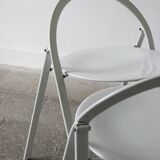 Mid-Century Italian Folding Chairs by Giorgio Cattelan for Cidue, Italy, 1970s, Set of 2