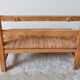 Banc enfant en bois et paille, vintage