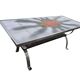 Vintage space age coffee table with chrome frame