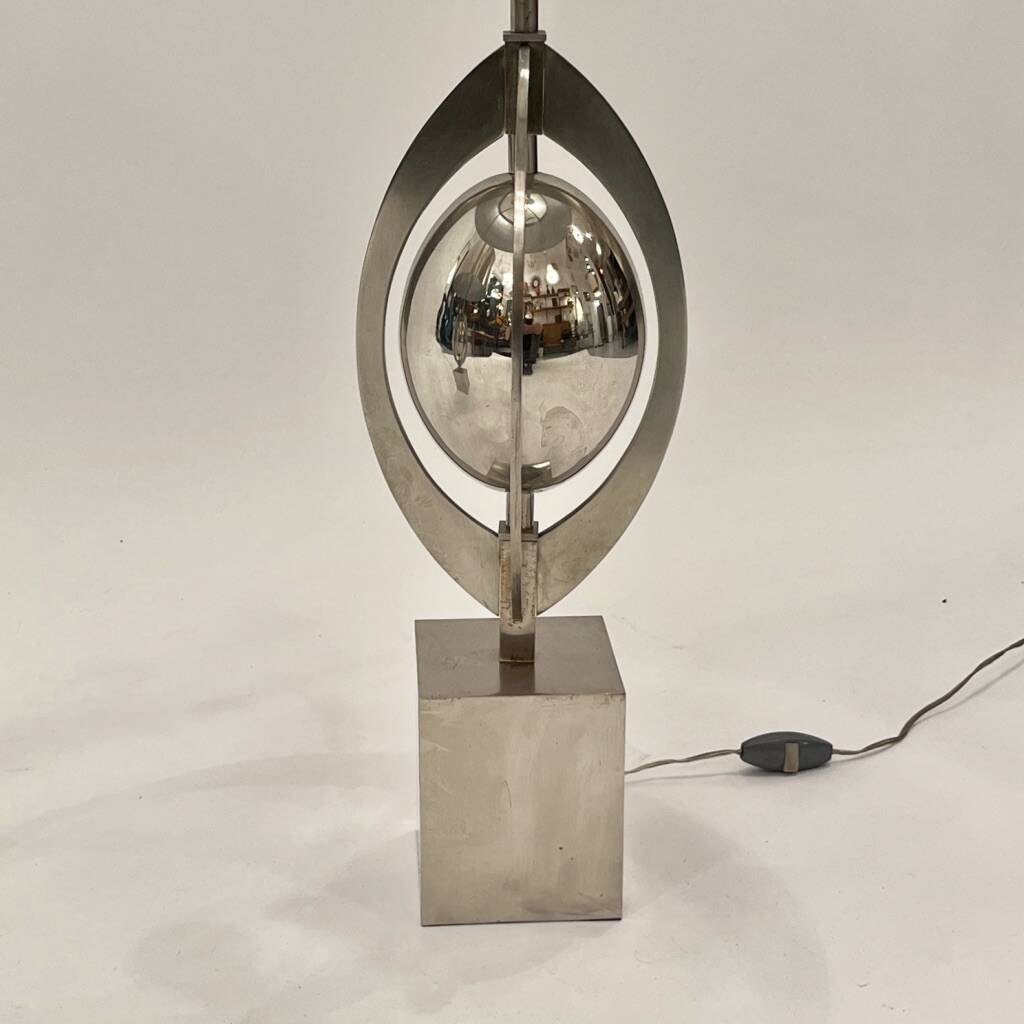 Pair of Ogive lamps in stainless steel by Maison Charles Paris 1970